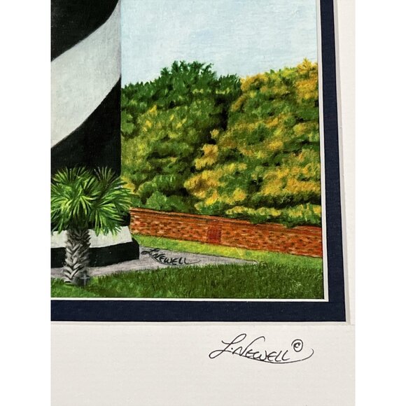Lynn Newell Signed Print – *St. Augustine Light* Lighthouse Pencil Art - Picture 3 of 5